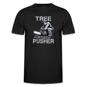 Lumberjack T | Funny Forester Outfit | Lumberjack - Men's Functional T-Shirt - black - Front - AI Model Male 178 dark (178cm)
