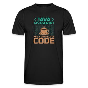 Kaffee-Codierung Programmierer Programmierer Entwickler Nerd Coff - Männer Funktions-T-Shirt - Schwarz - Vorne - AI Model Male 178 dark (178cm)