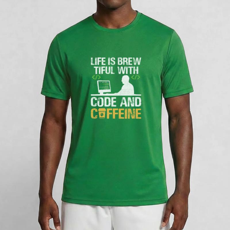Kaffee-Codierung Programmierer Programmierer Entwickler Nerd Coff Männer Funktions-T-Shirt