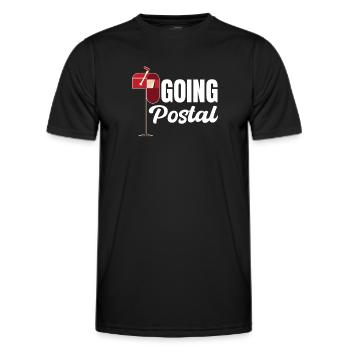 Going Funny Worker Postman Postman - Men's Functional T-Shirt - black - Front - AI Model Male 178 dark (178cm)