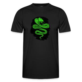 Green Cobra - Männer Funktions-T-Shirt - Schwarz - Vorne - AI Model Male 178 dark (178cm)