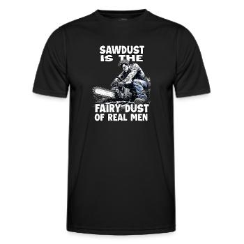 Lustiges Holzfäller T für Forstwirte und Förster - Männer Funktions-T-Shirt - Schwarz - Vorne - AI Model Male 178 dark (178cm)