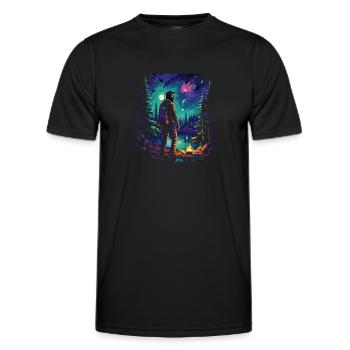 Nature lovers Hiking T for hiking fans Trekking - Men's Functional T-Shirt - black - Front - AI Model Male 178 dark (178cm)