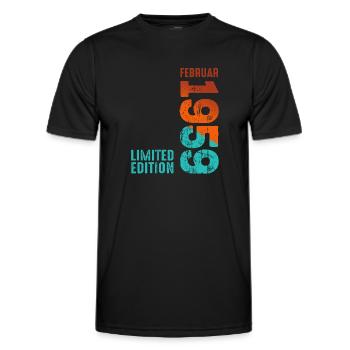 Limited Edition February 1959 Legendary Since - Men's Functional T-Shirt - black - Front - AI Model Male 178 dark (178cm)