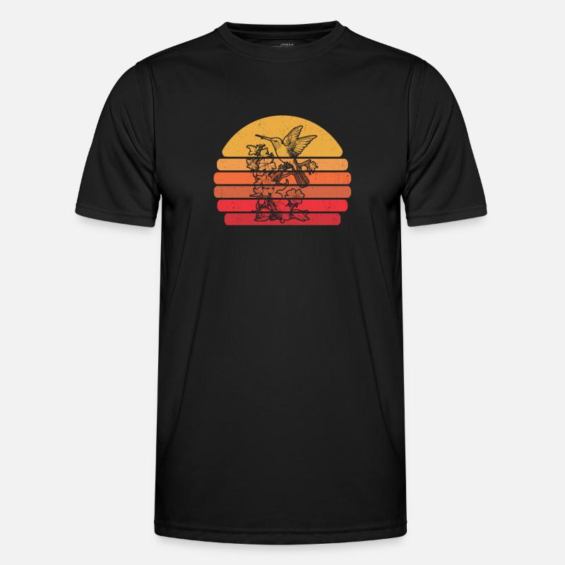Kolibri - Männer Funktions-T-Shirt - Schwarz