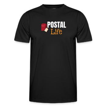 Postal Life Funny Worker Postman Postman - Men's Functional T-Shirt - black - Front - AI Model Male 178 dark (178cm)