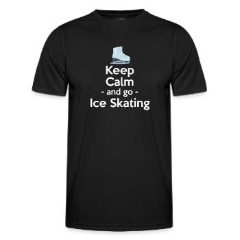 Bleib Ruhig Und Geh Schlittschuhlaufen - Männer Funktions-T-Shirt - Schwarz - Vorne - AI Model Male 178 dark (178cm)