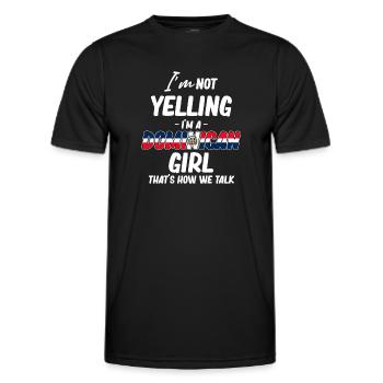 I'm not screaming, I'm a Dominican - Men's Functional T-Shirt - black - Front - AI Model Male 178 dark (178cm)
