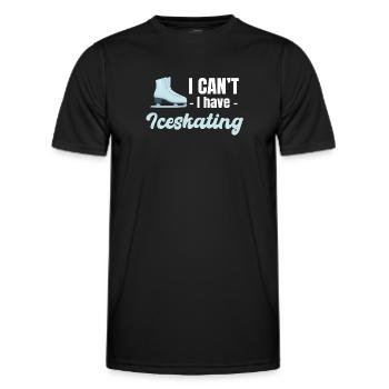 Ich Kann Nicht, Ich Kann Eiskunstlauf, - Männer Funktions-T-Shirt - Schwarz - Vorne - AI Model Male 178 dark (178cm)