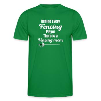 Hinter Jedem Fechtspieler Steht Eine Fechtmama - Männer Funktions-T-Shirt - Kelly Green - Vorne - AI Model Male 178 dark (178cm)