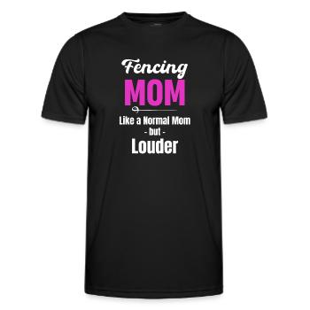 Fechten Der Mutter Wie Eine Normale Mutter, Aber - Männer Funktions-T-Shirt - Schwarz - Vorne - AI Model Male 178 dark (178cm)