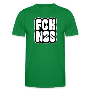 FCK NZS - Contre la droite - Plus jamais ça ! Autocollant - T-shirt sport Homme - vert - Devant - AI Model Male 178 dark (178cm)