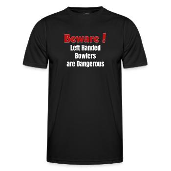 Ich Werde Mit Meinen Linken Bowlern Beidhändig - Männer Funktions-T-Shirt - Schwarz - Vorne - AI Model Male 178 dark (178cm)