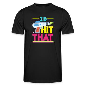 Indoor laser tag party outfit laser tag - Men's Functional T-Shirt - black - Front - AI Model Male 178 dark (178cm)