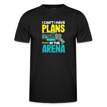 Indoor laser tag party outfit laser tag - Men's Functional T-Shirt - black - Front - AI Model Male 178 dark (178cm)