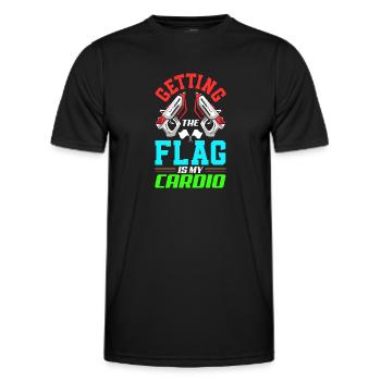 Indoor laser tag party outfit laser tag - Men's Functional T-Shirt - black - Front - AI Model Male 178 dark (178cm)