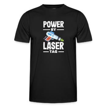 Indoor laser tag party outfit laser tag - Men's Functional T-Shirt - black - Front - AI Model Male 178 dark (178cm)