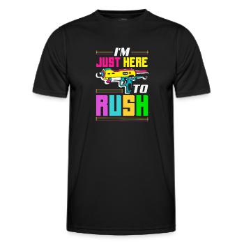 Indoor laser tag party outfit laser tag - Men's Functional T-Shirt - black - Front - AI Model Male 178 dark (178cm)