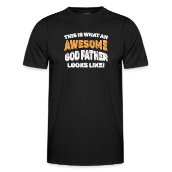 Voilà à quoi ressemble un grand parrain ! Filleuls - T-shirt sport Homme - noir - Devant - AI Model Male 178 dark (178cm)