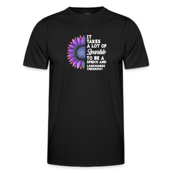 Speech therapist, speech therapist, speech therapist - Men's Functional T-Shirt - black - Front - AI Model Male 178 dark (178cm)