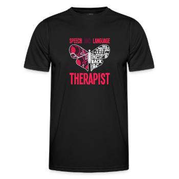 Speech therapist, speech therapist, speech therapist - Men's Functional T-Shirt - black - Front - AI Model Male 178 dark (178cm)