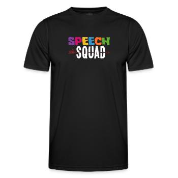 Speech therapist, speech therapist, speech therapist - Men's Functional T-Shirt - black - Front - AI Model Male 178 dark (178cm)