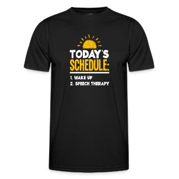 Speech therapist, speech therapist, speech therapist - Men's Functional T-Shirt - black - Front - AI Model Male 178 dark (178cm)