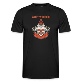 Circus Clown Funny Scary Creep Jester Spooky Joker - Männer Funktions-T-Shirt - Schwarz - Vorne - AI Model Male 178 dark (178cm)