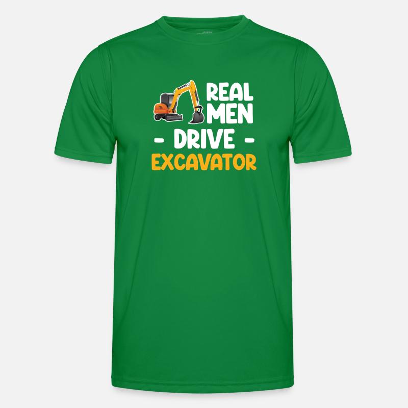 Echte Männer Antrieb Bagger Bagger Bagger Bagger Männer Funktions-T-Shirt