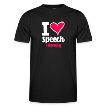 Speech therapist, speech therapist, speech therapist - Men's Functional T-Shirt - black - Front - AI Model Male 178 dark (178cm)