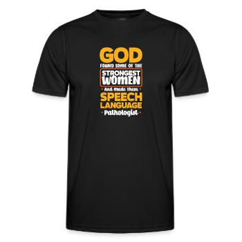 Speech therapist, speech therapist, speech therapist - Men's Functional T-Shirt - black - Front - AI Model Male 178 dark (178cm)