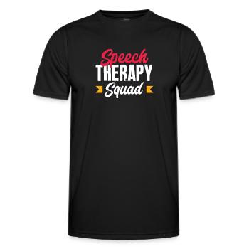 Speech therapist, speech therapist, speech therapist - Men's Functional T-Shirt - black - Front - AI Model Male 178 dark (178cm)