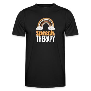 Speech therapist, speech therapist, speech therapist - Men's Functional T-Shirt - black - Front - AI Model Male 178 dark (178cm)