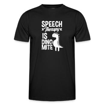 Speech therapist, speech therapist, speech therapist - Men's Functional T-Shirt - black - Front - AI Model Male 178 dark (178cm)