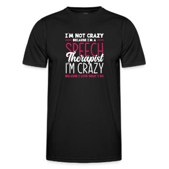 Speech therapist, speech therapist, speech therapist - Men's Functional T-Shirt - black - Front - AI Model Male 178 dark (178cm)