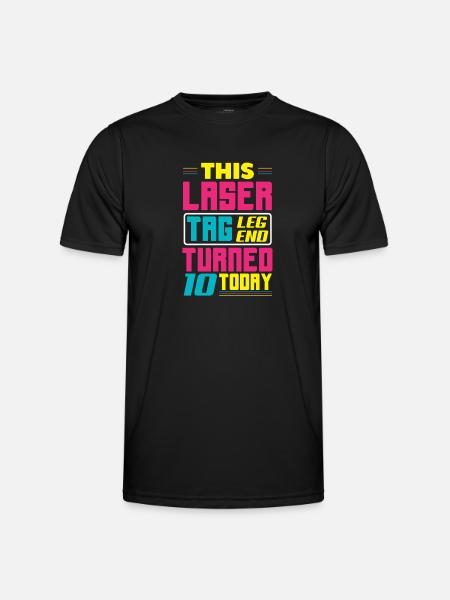 Laser Tag Birthday Party – Laser Tag 10 - Men's Functional T-Shirt - black