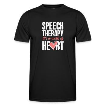 Speech therapist, speech therapist, speech therapist - Men's Functional T-Shirt - black - Front - AI Model Male 178 dark (178cm)