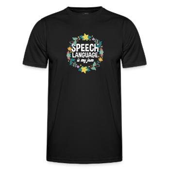 Speech therapist, speech therapist, speech therapist - Men's Functional T-Shirt - black - Front - AI Model Male 178 dark (178cm)
