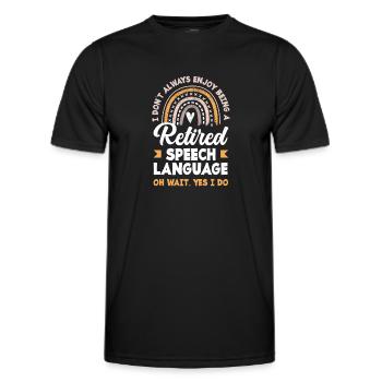 Speech therapist, speech therapist, speech therapist - Men's Functional T-Shirt - black - Front - AI Model Male 178 dark (178cm)