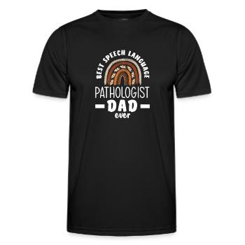 Speech therapist, speech therapist, speech therapist - Men's Functional T-Shirt - black - Front - AI Model Male 178 dark (178cm)