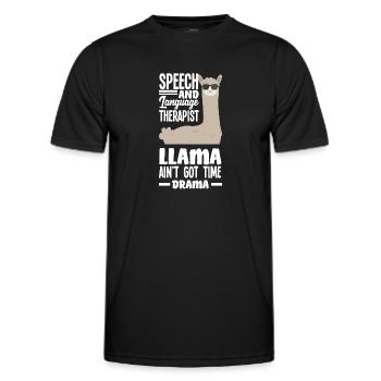Speech therapist, speech therapist, speech therapist - Men's Functional T-Shirt - black - Front - AI Model Male 178 dark (178cm)