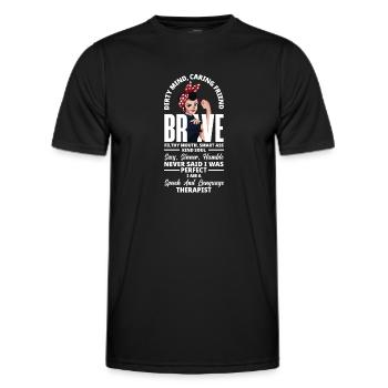 Speech therapist, speech therapist, speech therapist - Men's Functional T-Shirt - black - Front - AI Model Male 178 dark (178cm)