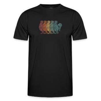 Huhn Henne - Männer Funktions-T-Shirt - Schwarz - Vorne - AI Model Male 178 dark (178cm)