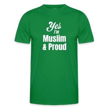 Mein Recht, Meine Stimme, Mein Hijab, Meine Wahl, - Männer Funktions-T-Shirt - Kelly Green - Vorne - AI Model Male 178 dark (178cm)