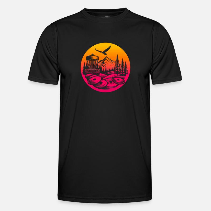 Frisbee Golf Disc Golf - Men's Functional T-Shirt - black