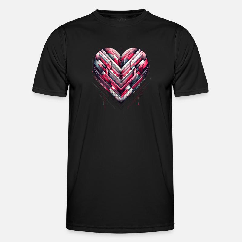 Futuristic Heart Men's Functional T-Shirt