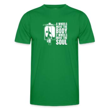 Motorroller - Männer Funktions-T-Shirt - Kelly Green - Vorne - AI Model Male 178 dark (178cm)