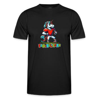 American Football Unicorn Footballcorn - Men's Functional T-Shirt - black - Front - AI Model Male 178 dark (178cm)