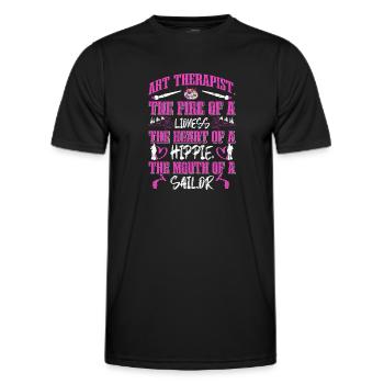 Art-Thérapeute, Dessin Graphique, Design d’Art - T-shirt sport Homme - noir - Devant - AI Model Male 178 dark (178cm)