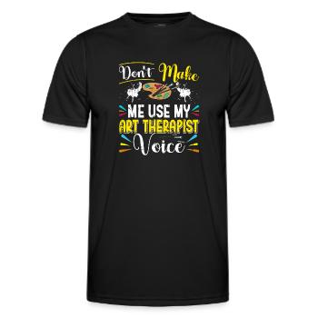 Art-Thérapeute, Dessin Graphique, Design d’Art - T-shirt sport Homme - noir - Devant - AI Model Male 178 dark (178cm)